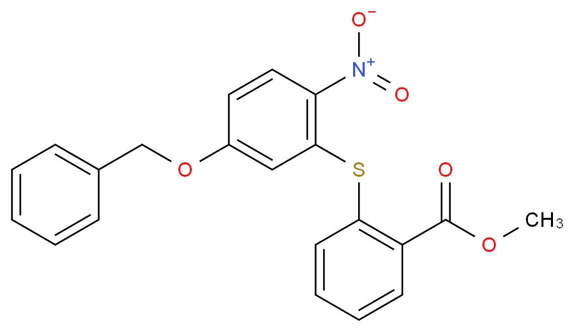 methyl 2-{[5-(benzyloxy)-2-nitrophenyl]sulfanyl}benzoate_分子结构_CAS_329217-03-0