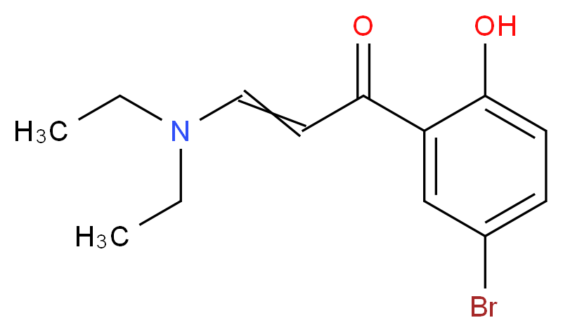 1-(5-溴-2-羟基苯基)-3-(二乙基氨基)-2-丙烯-1-酮_分子结构_CAS_213690-00-7)