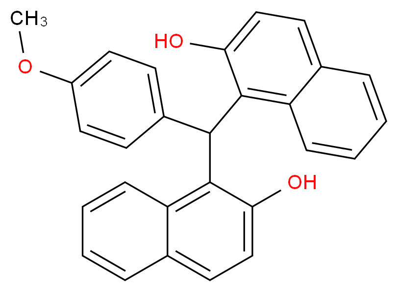 1-[(2-hydroxynaphthalen-1-yl)(4-methoxyphenyl)methyl]naphthalen-2-ol_分子结构_CAS_66595-89-9