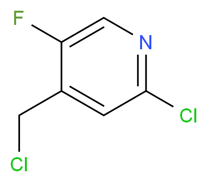 2-chloro-4-(chloromethyl)-5-fluoropyridine_分子结构_CAS_1227585-30-9