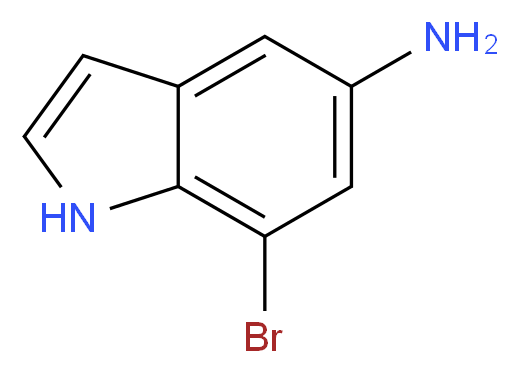 7-Bromo-1H-indol-5-amine_分子结构_CAS_196205-07-9)