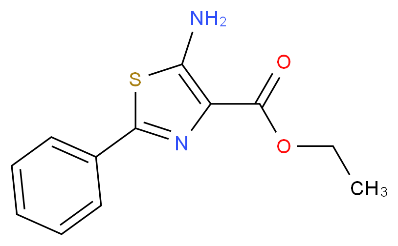 ETHYL 5-AMINO-2-PHENYLTHIAZOLE-4-CARBOXYLATE_分子结构_CAS_31785-06-5)