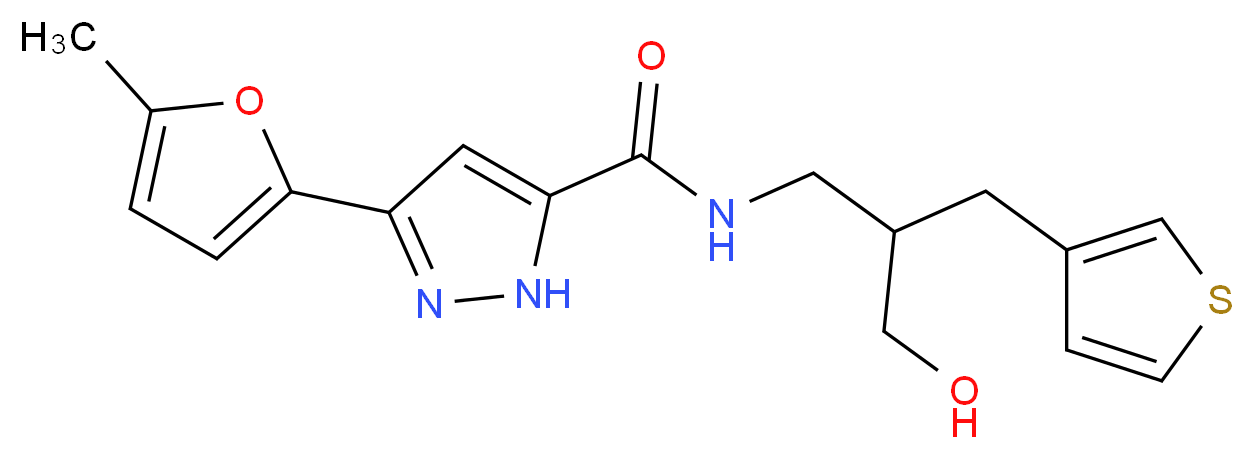 N-[3-hydroxy-2-(3-thienylmethyl)propyl]-3-(5-methyl-2-furyl)-1H-pyrazole-5-carboxamide_分子结构_CAS_)