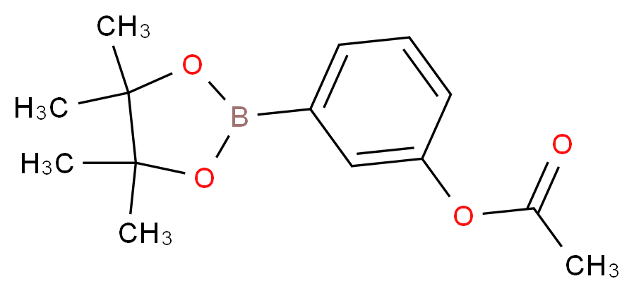 3-(tetramethyl-1,3,2-dioxaborolan-2-yl)phenyl acetate_分子结构_CAS_480424-69-9