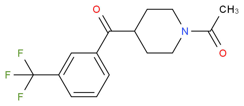 1-Acetyl-4-(3-Trifluoromethylbenzoyl)-piperidine_分子结构_CAS_61714-98-5)