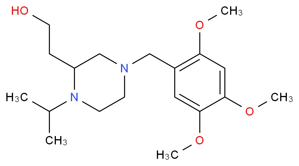 2-[1-isopropyl-4-(2,4,5-trimethoxybenzyl)-2-piperazinyl]ethanol_分子结构_CAS_)
