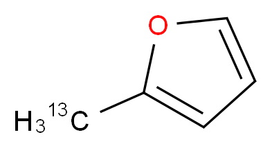 2-(<sup>1</sup><sup>3</sup>C)methylfuran_分子结构_CAS_105855-03-6