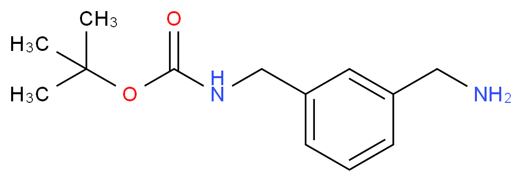 1-(N-Boc-氨基甲基)-3-(氨基甲基)苯_分子结构_CAS_108467-99-8)