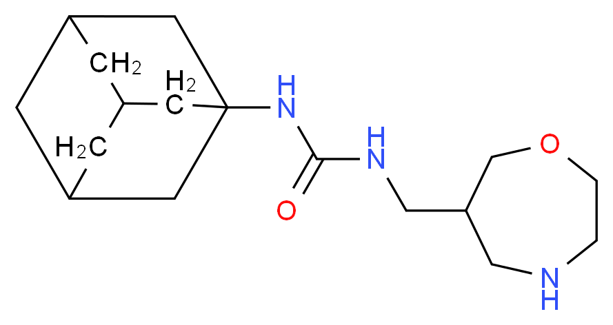 N-1-adamantyl-N'-(1,4-oxazepan-6-ylmethyl)urea_分子结构_CAS_)