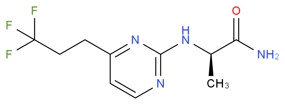 N~2~-[4-(3,3,3-trifluoropropyl)pyrimidin-2-yl]-D-alaninamide_分子结构_CAS_)