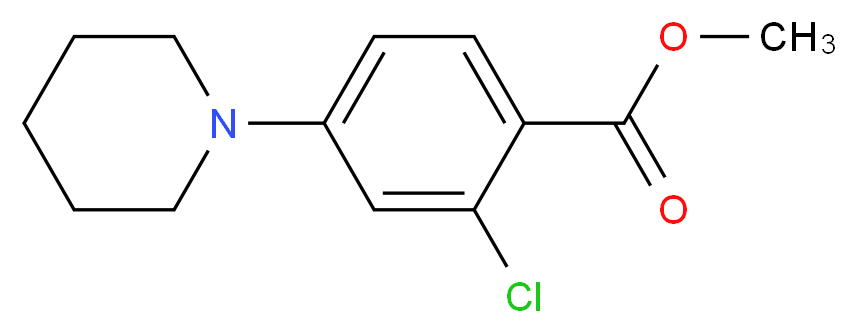 Methyl 2-chloro-4-piperidinobenzenecarboxylate_分子结构_CAS_313674-08-7)