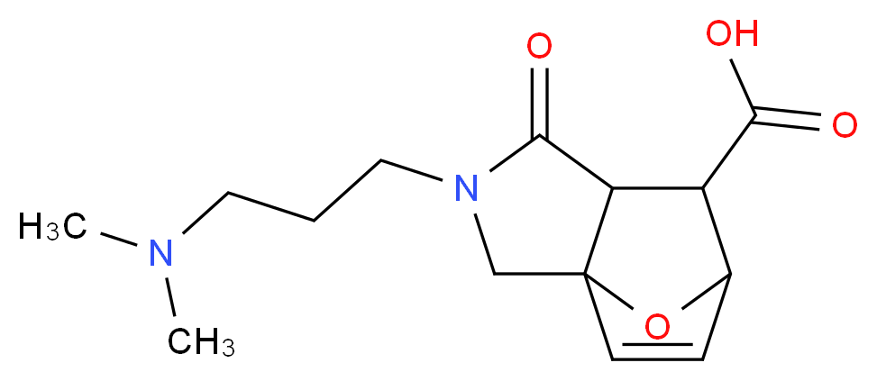 3-[3-(dimethylamino)propyl]-4-oxo-10-oxa-3-azatricyclo[5.2.1.0^{1,5}]dec-8-ene-6-carboxylic acid_分子结构_CAS_436811-03-9