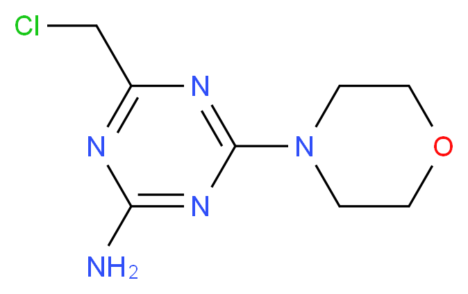 4-(chloromethyl)-6-(morpholin-4-yl)-1,3,5-triazin-2-amine_分子结构_CAS_21868-41-7