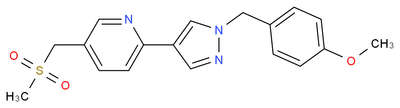 2-[1-(4-methoxybenzyl)-1H-pyrazol-4-yl]-5-[(methylsulfonyl)methyl]pyridine_分子结构_CAS_)