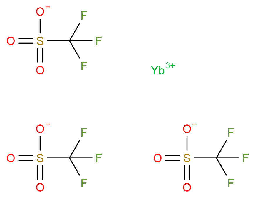 ytterbium(3+) ion tritrifluoromethanesulfonate_分子结构_CAS_54761-04-5