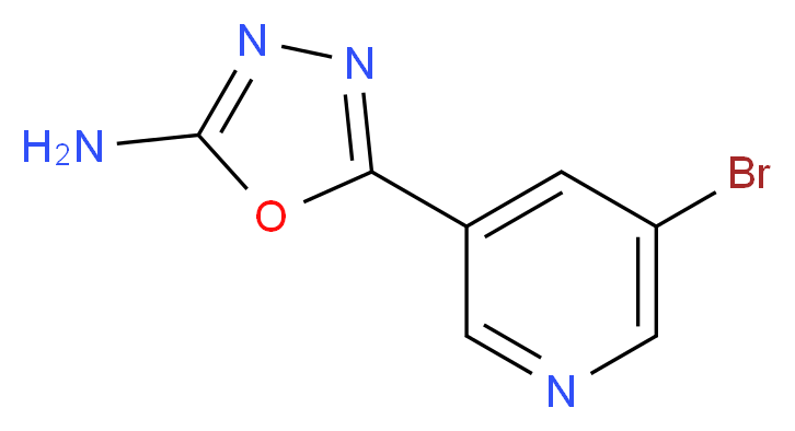 5-(5-bromopyridin-3-yl)-1,3,4-oxadiazol-2-amine_分子结构_CAS_1039851-68-7