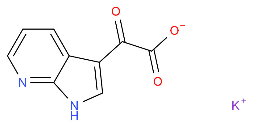 potassium 2-oxo-2-{1H-pyrrolo[2,3-b]pyridin-3-yl}acetate_分子结构_CAS_357263-59-3