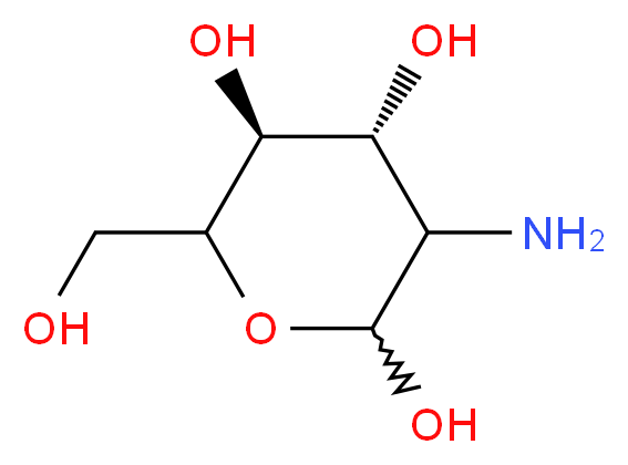 (4R,5S)-3-amino-6-(hydroxymethyl)oxane-2,4,5-triol_分子结构_CAS_29031-19-4
