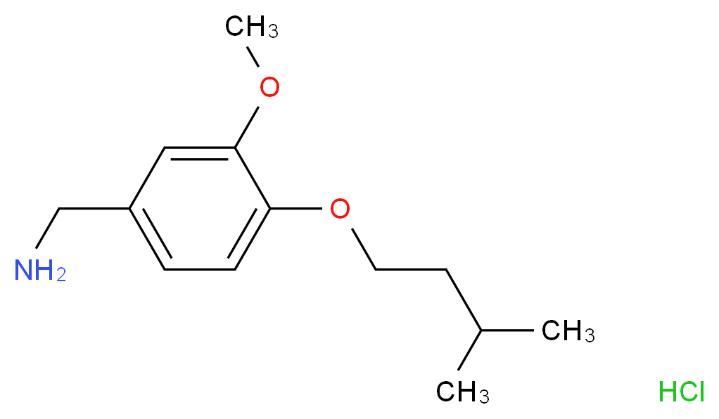 [3-Methoxy-4-(3-methylbutoxy)benzyl]amine hydrochloride_分子结构_CAS_)
