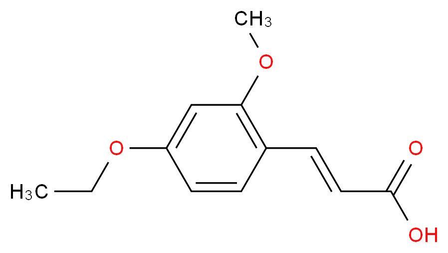 (2E)-3-(4-Ethoxy-2-methoxyphenyl)acrylic acid_分子结构_CAS_)