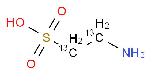 2-amino(1,2-<sup>1</sup><sup>3</sup>C<sub>2</sub>)ethane-1-sulfonic acid_分子结构_CAS_70155-54-3