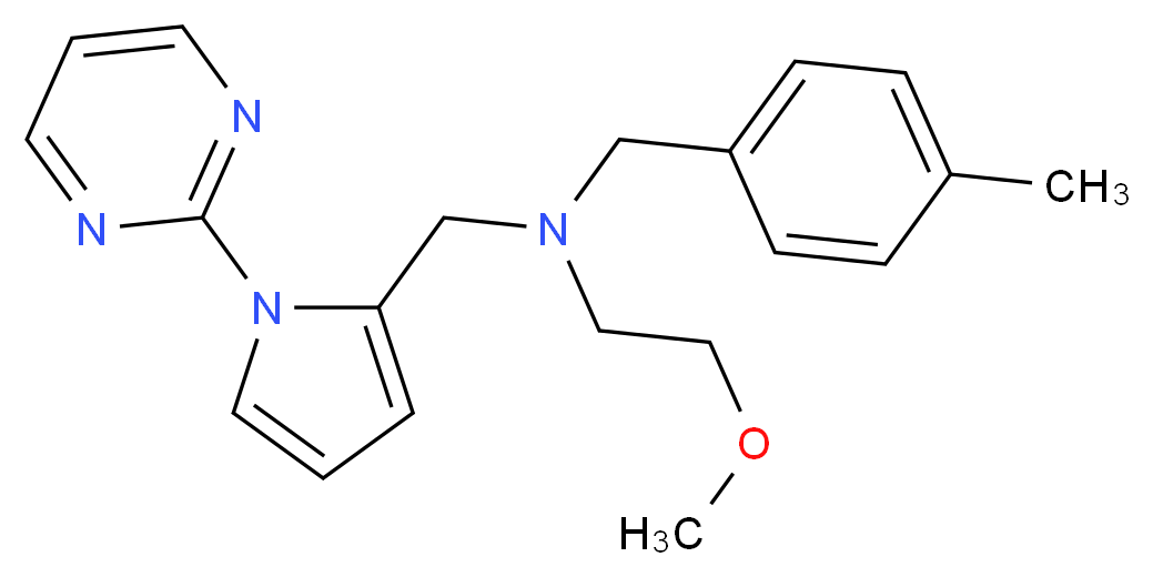 (2-methoxyethyl)(4-methylbenzyl)[(1-pyrimidin-2-yl-1H-pyrrol-2-yl)methyl]amine_分子结构_CAS_)