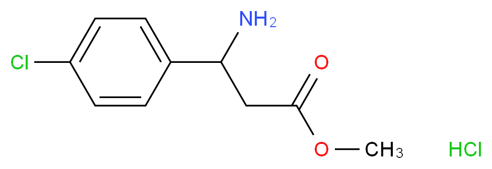 methyl 3-amino-3-(4-chlorophenyl)propanoate hydrochloride_分子结构_CAS_124082-19-5