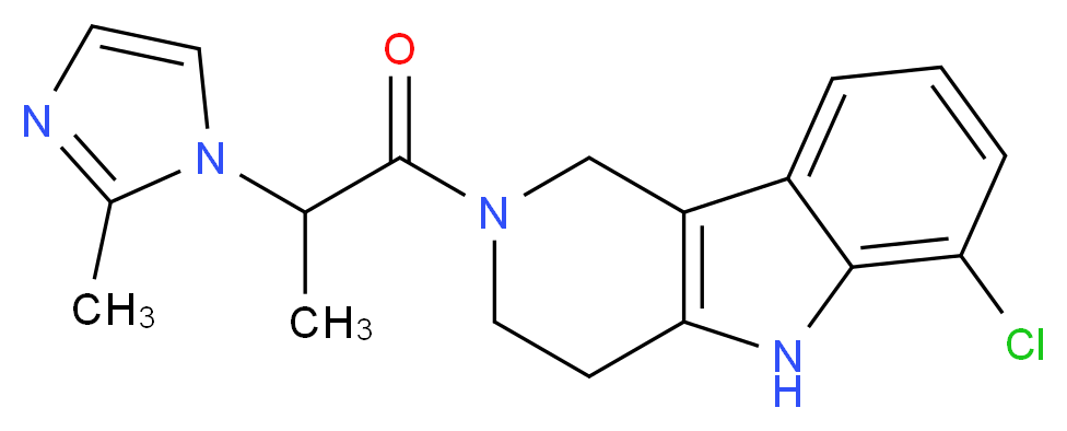 6-chloro-2-[2-(2-methyl-1H-imidazol-1-yl)propanoyl]-2,3,4,5-tetrahydro-1H-pyrido[4,3-b]indole_分子结构_CAS_)