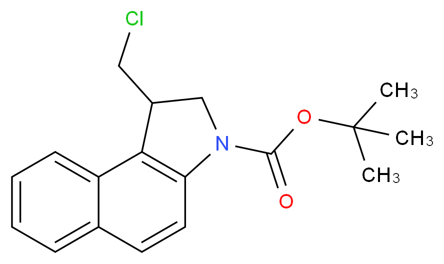 N-Boc-1-chloromethyl-1,2-dihydro-3H-benzo[e]indole_分子结构_CAS_454713-41-8)