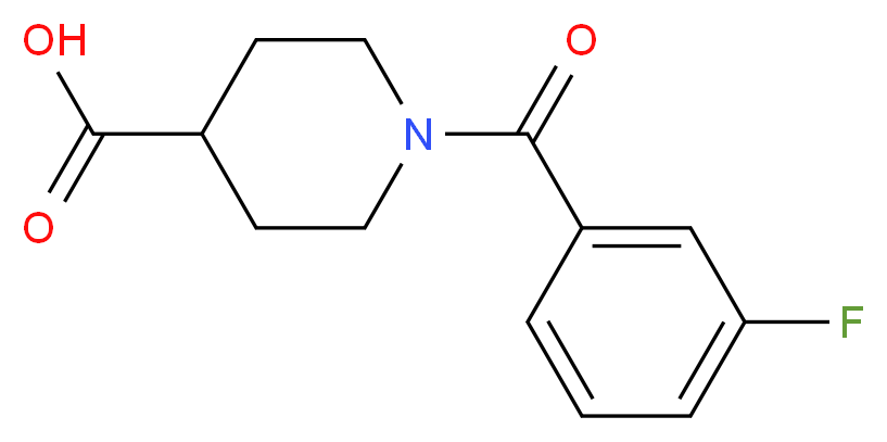 1-(3-Fluorobenzoyl)piperidine-4-carboxylic acid_分子结构_CAS_)
