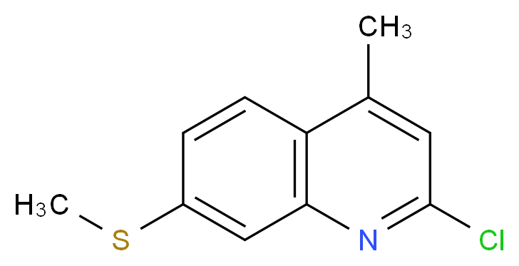 2-chloro-4-methyl-7-(methylsulfanyl)quinoline_分子结构_CAS_938459-19-9