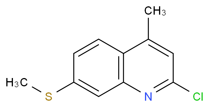 2-Chloro-4-methyl-7-(methylthio)quinoline_分子结构_CAS_938459-19-9)