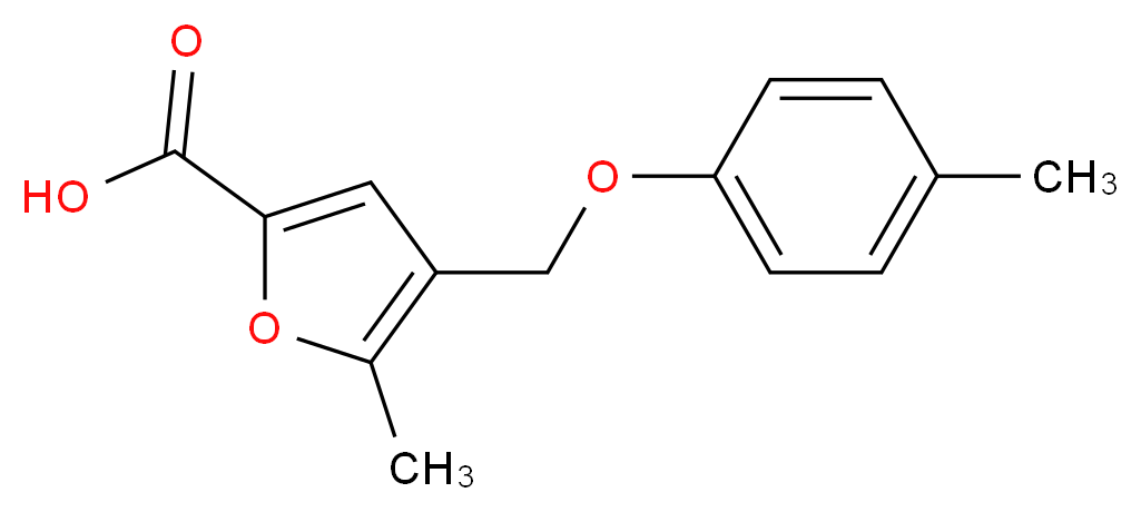 5-methyl-4-[(4-methylphenoxy)methyl]-2-furoic acid_分子结构_CAS_331670-05-4)