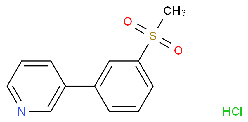 3-(3-methanesulfonylphenyl)pyridine hydrochloride_分子结构_CAS_160777-44-6