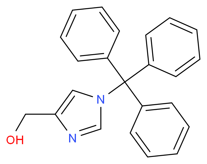 4-Hydroxymethyl-1H-tritylimidazole_分子结构_CAS_33769-07-2)