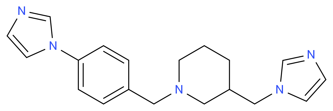 1-[4-(1H-imidazol-1-yl)benzyl]-3-(1H-imidazol-1-ylmethyl)piperidine_分子结构_CAS_)