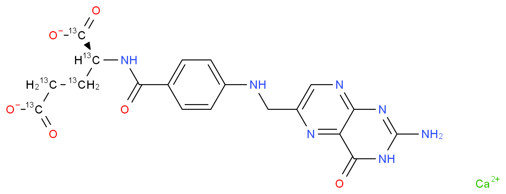 亚叶酸钙-谷氨酰基-13C5_分子结构_CAS_)