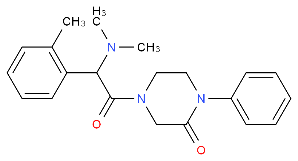 4-[(dimethylamino)(2-methylphenyl)acetyl]-1-phenyl-2-piperazinone_分子结构_CAS_)