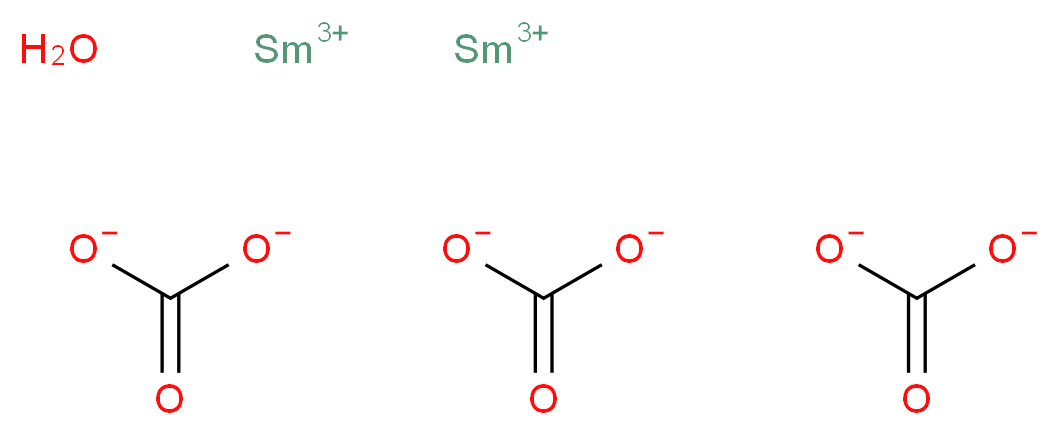 disamarium(3+) ion hydrate tricarbonate_分子结构_CAS_38245-37-3