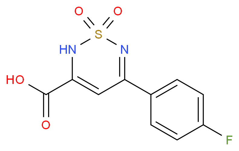 5-(4-Fluoro-phenyl)-1,1-dioxo-1,2-dihydro-1lambda*6*-[1,2,6]thiadiazine-3-carboxylic acid_分子结构_CAS_)