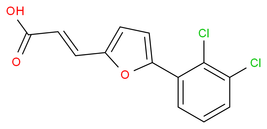 (E)-3-(5-(2,3-dichlorophenyl)furan-2-yl)acrylic acid_分子结构_CAS_)