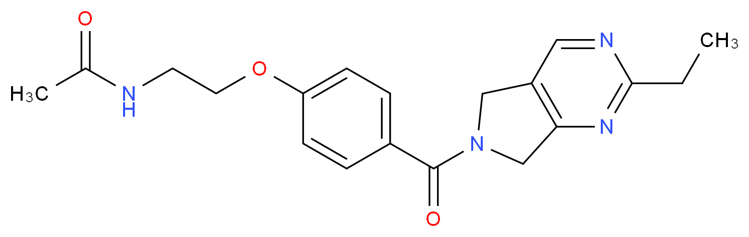 N-(2-{4-[(2-ethyl-5,7-dihydro-6H-pyrrolo[3,4-d]pyrimidin-6-yl)carbonyl]phenoxy}ethyl)acetamide_分子结构_CAS_)