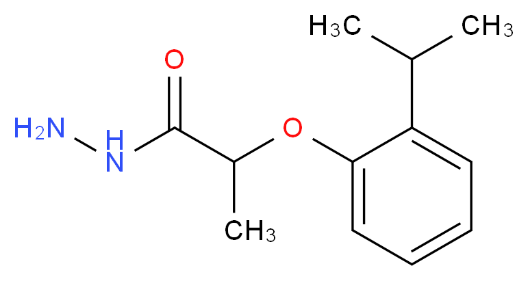 2-[2-(propan-2-yl)phenoxy]propanehydrazide_分子结构_CAS_669737-46-6