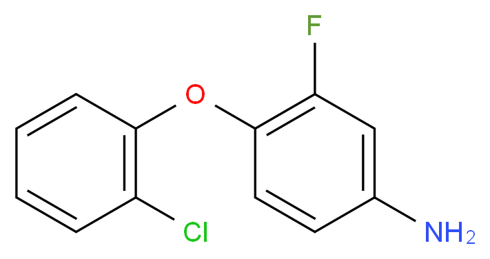 4-(2-Chlorophenoxy)-3-fluoroaniline_分子结构_CAS_)