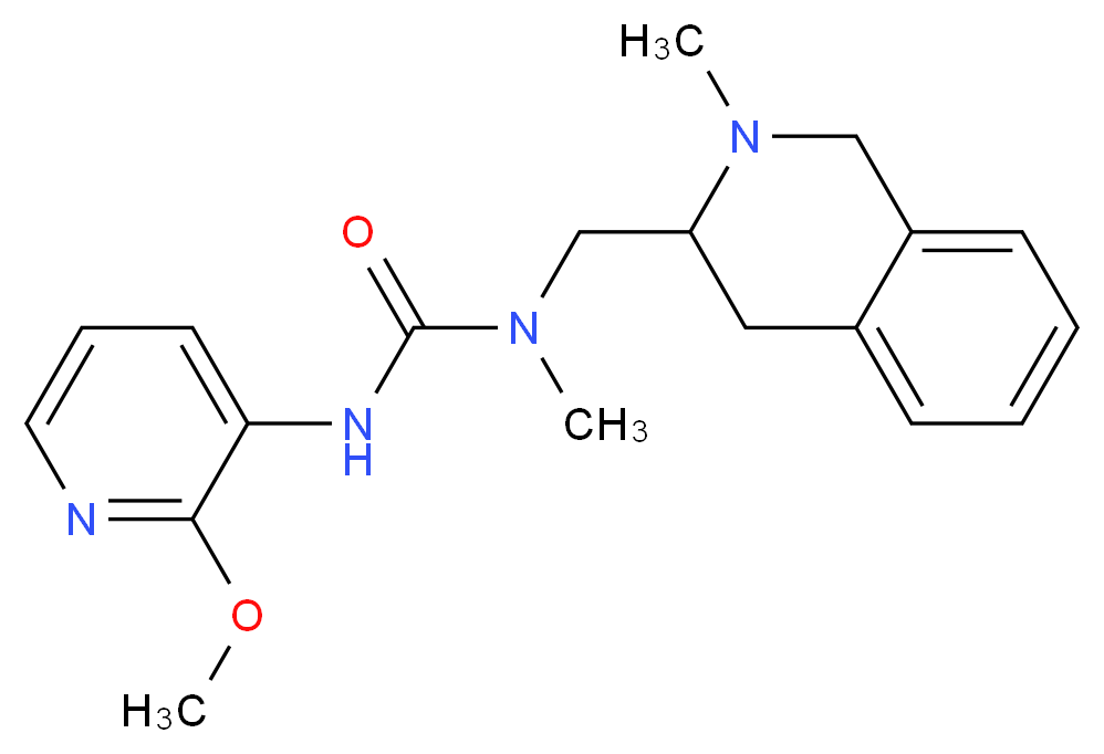 N'-(2-methoxypyridin-3-yl)-N-methyl-N-[(2-methyl-1,2,3,4-tetrahydroisoquinolin-3-yl)methyl]urea_分子结构_CAS_)
