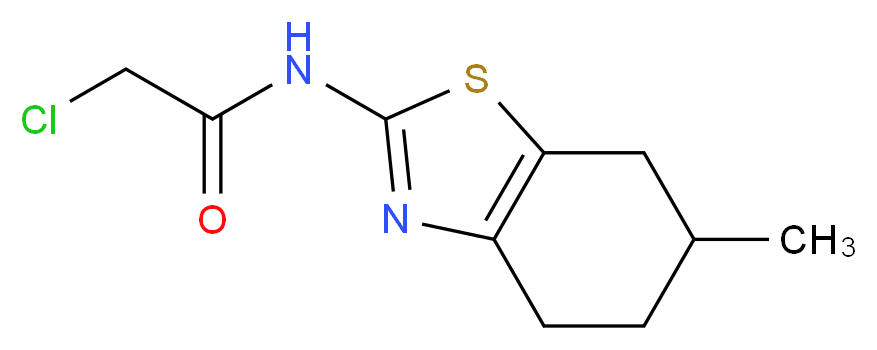 2-chloro-N-(6-methyl-4,5,6,7-tetrahydro-1,3-benzothiazol-2-yl)acetamide_分子结构_CAS_650592-73-7)