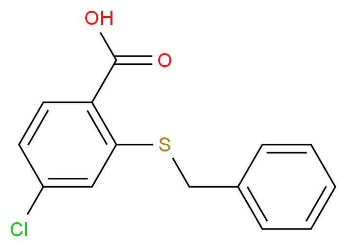 2-(Benzylthio)-4-chlorobenzoic Acid_分子结构_CAS_40183-35-5)