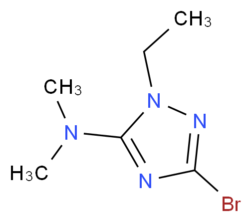 3-bromo-1-ethyl-N,N-dimethyl-1H-1,2,4-triazol-5-amine_分子结构_CAS_1256643-21-6