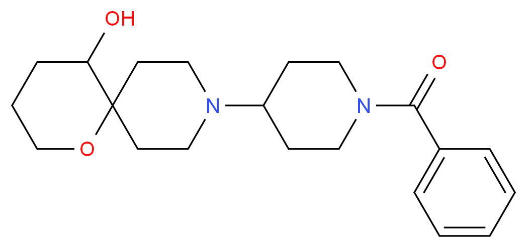 9-(1-benzoylpiperidin-4-yl)-1-oxa-9-azaspiro[5.5]undecan-5-ol_分子结构_CAS_)