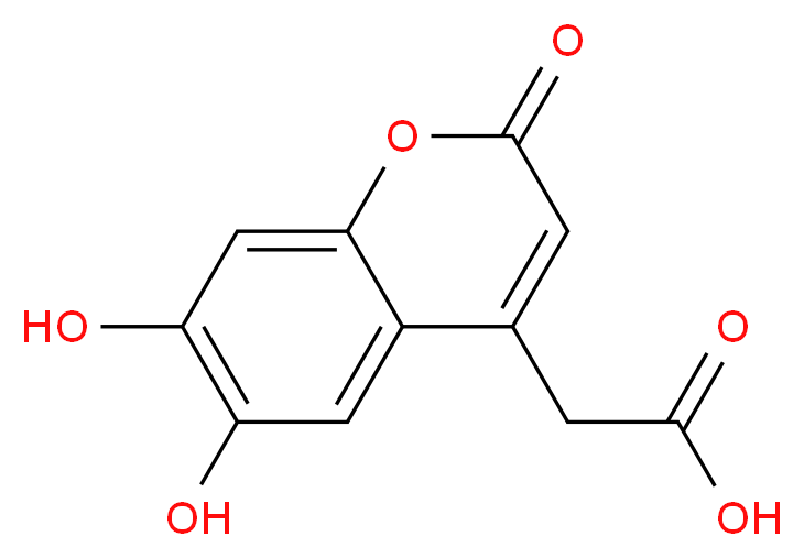 6,7-Dihydroxycoumarin-4-acetic Acid_分子结构_CAS_88404-14-2)